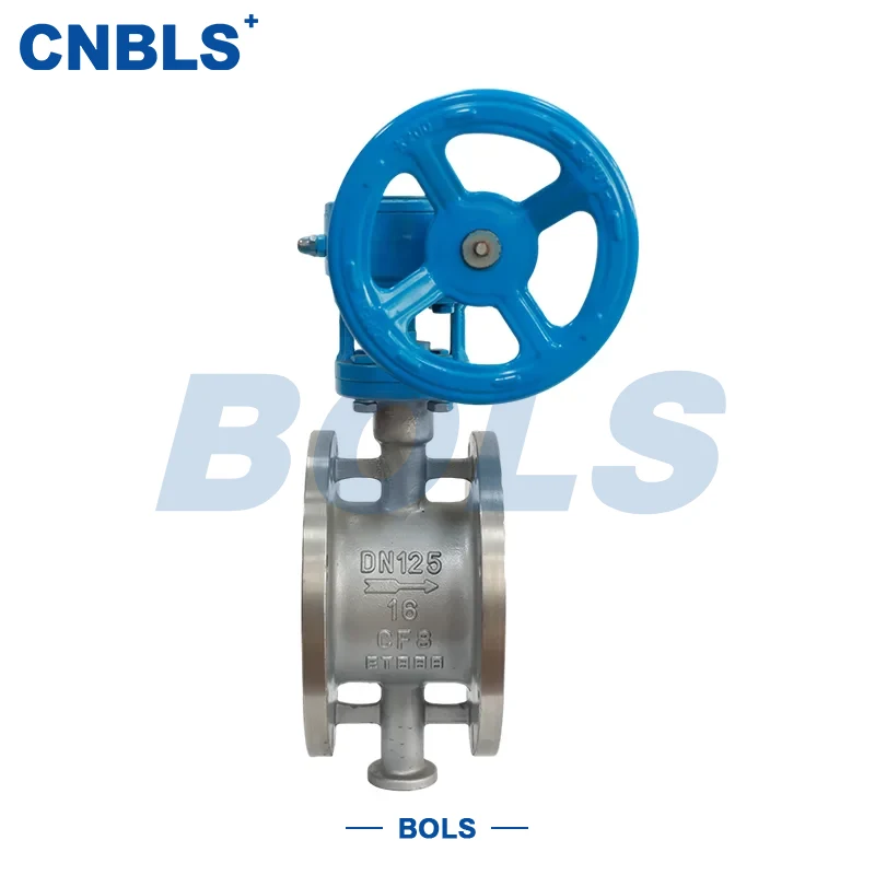 Injap rama-rama bertutup logam teleskopik keluli tahan karat