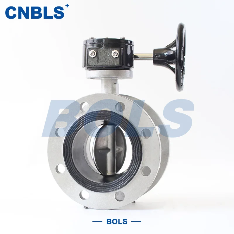 Injap Rama-Rama Tertutup Keras Logam Cacing Keluli Tahan Karat Pacuan Gear Jenis Wafer